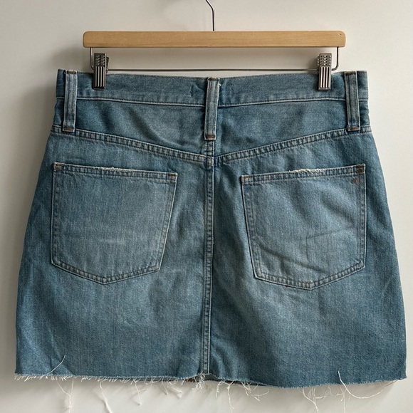 Madewell Rigid Denim Jean A-Line Mini Skirt Size 30 - Picture 4 of 15